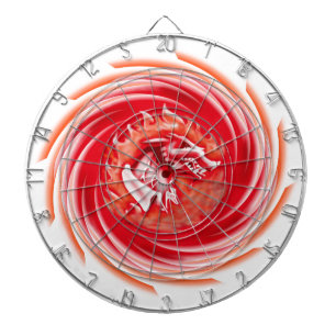 Wild Wolf Whirling White Dart Board Dartscheibe