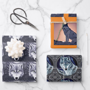 Wild Wolf Wrapping Sheets Geschenkpapier Set