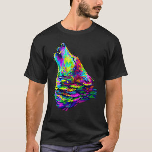 Wild Wolf zitiert grafische T-Shirts farbenfrohe Ö