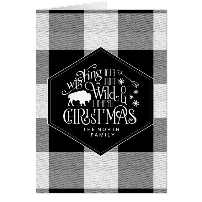 Wild Wonderful Christmas Black Buffalo Plaid ID604 (Devant)