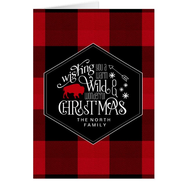 Wild Wonderful Christmas Red Buffalo Plaid ID604 (Devant)