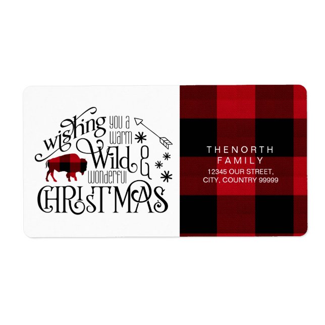 Wild Wonderful Christmas Red & White Buffalo ID604 (Vorne)