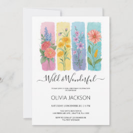 Wild & Wonderful Watercolor Birthday Invitation   Einladung