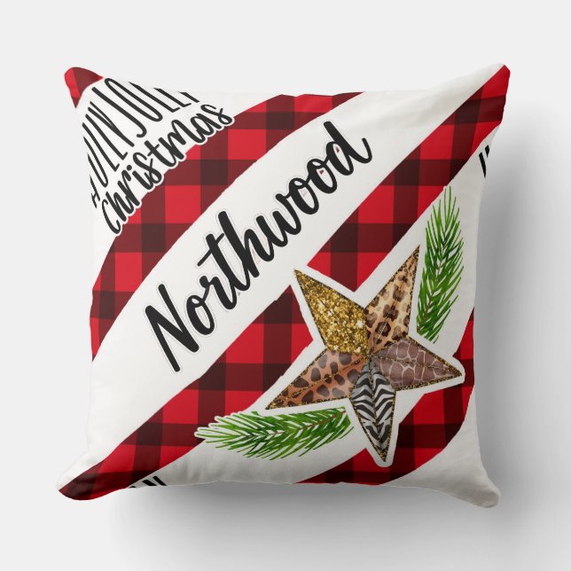 Wild Woodland Christmas Kissen (Vorderseite)