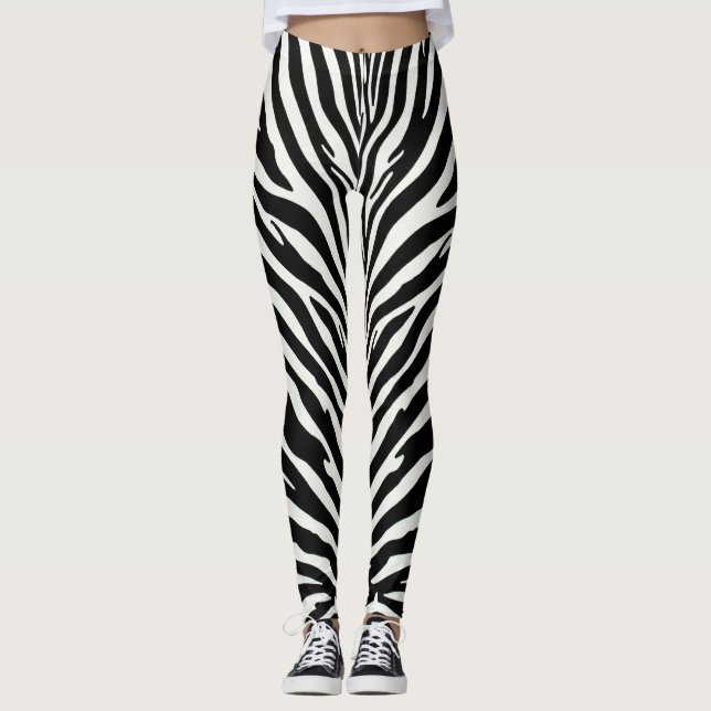 Wild Zebra Pattern Leggings (Vorderseite)