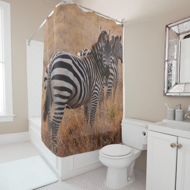 Wild Zebras Duschvorhang (Beispiel)