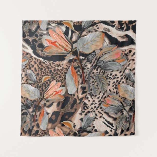 Wildafrikanisches Hautmuster Wandteppich (Vorderseite)