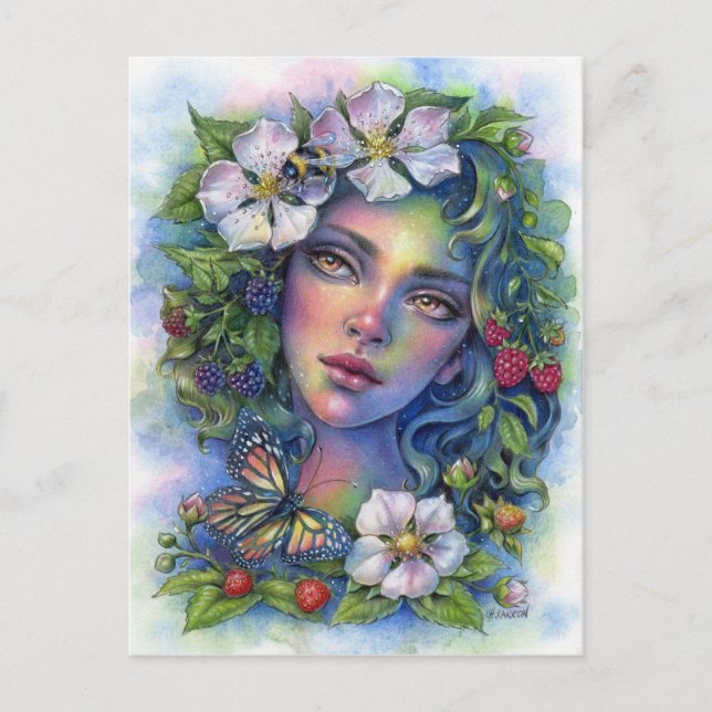 Wildberry Bloom Postkarte (Vorderseite)