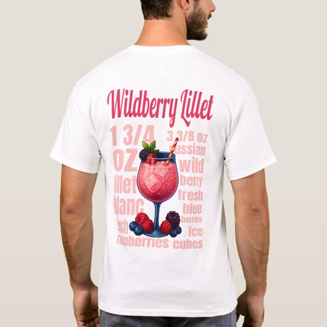 Wildberry Lillet T-Shirt – Elegant Fruit Cocktail  (Rückseite)