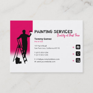 Wildberry Painting Services   Maler am Arbeitsplat Visitenkarte