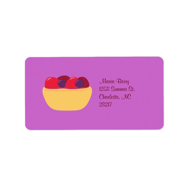 Wildberry Tart Adressaufkleber (Vorne)