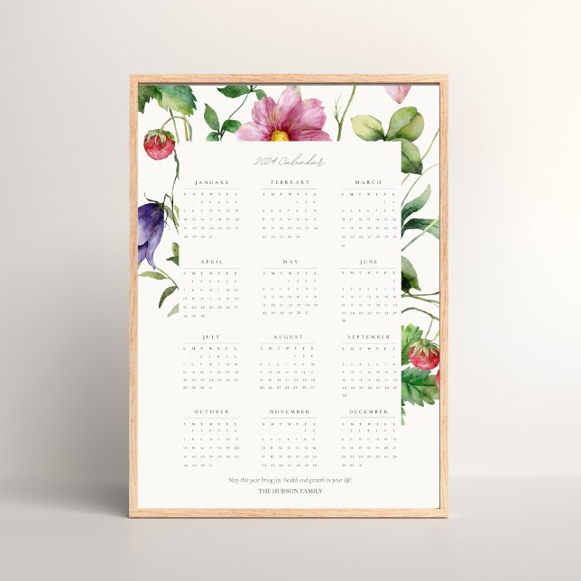Wildblume 2024 Volljähriger Motivierend Kalender Poster (Von Creator hochgeladen)