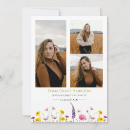 Wildblume Abschluss Ankündigung mit Fotos