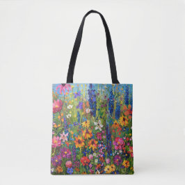 Wildblume Akryllackierung Tasche