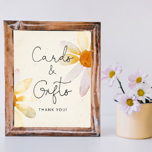 Wildblume Aquarell Blumenkarten und Geschenke Poster