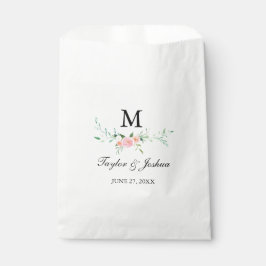 Wildblume Aquarellfarben-Monogramm-Fingerhähne Geschenktütchen