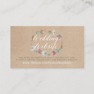 Wildblume auf der Website der Kraft Country Weddin Begleitkarte
