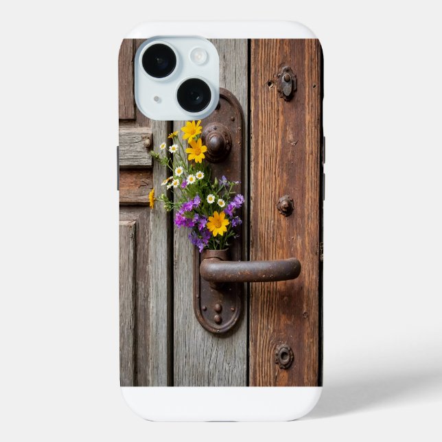 Wildblume auf rostfreiem Türgriff Case-Mate iPhone Hülle (Rückseite)