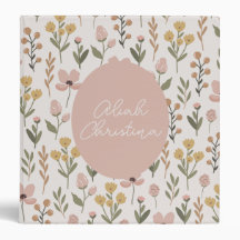 Wildblume Baby Book Binder Personalisiertes Kinder