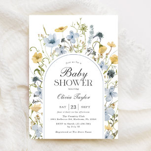 Wildblume Baby Boy Shower Arch Einladung