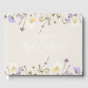 Wildblume Baby Dusche Personalisiert Gästebuch