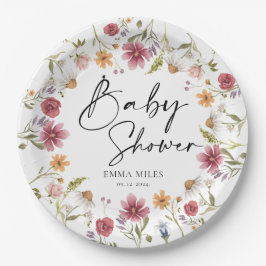 Wildblume Baby Duschpapier Teller