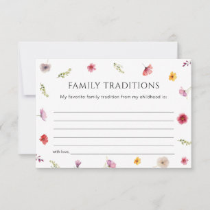 Wildblume Baby Duwer Family Traditionskarte Einladung