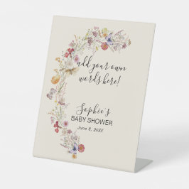 Wildblume Baby im Blut Fügen Sie Ihre eigenen Wort Sockelschild