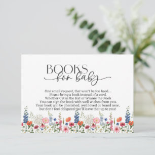 Wildblume Baby in Bloom Baby Duschbücher Beilage Begleitkarte