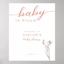 Wildblume Baby in Bloom Baby Dusche Begrüßungszeic