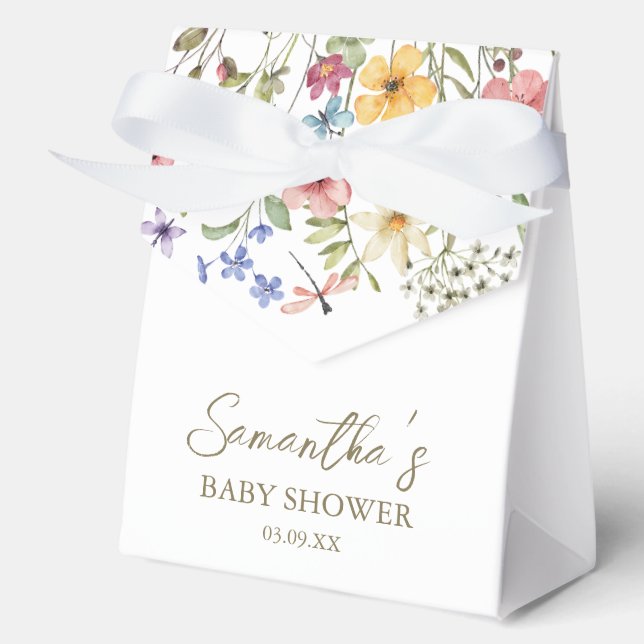 Wildblume Baby in Bloom Baby Dusche Geschenkschachtel (Vorderseite)