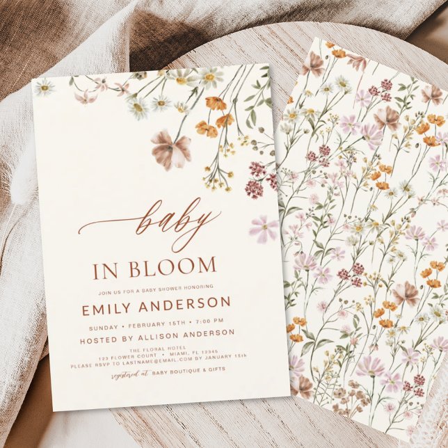 Wildblume Baby in Bloom Baby Dusche Terracotta (Von Creator hochgeladen)