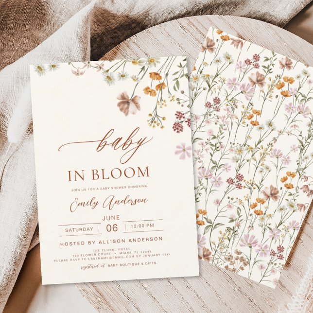 Wildblume Baby in Bloom Baby Dusche Terracotta (Von Creator hochgeladen)