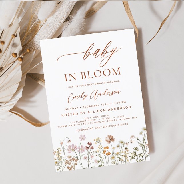 Wildblume Baby in Bloom Baby Dusche Terracotta (Von Creator hochgeladen)