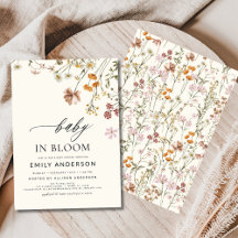 Wildblume Baby in Bloom Baby Dusche Terracotta