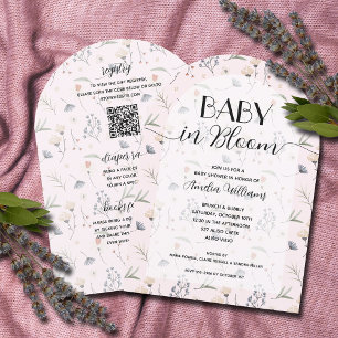 Wildblume Baby in Bloom Girl All in One Dusche Einladung