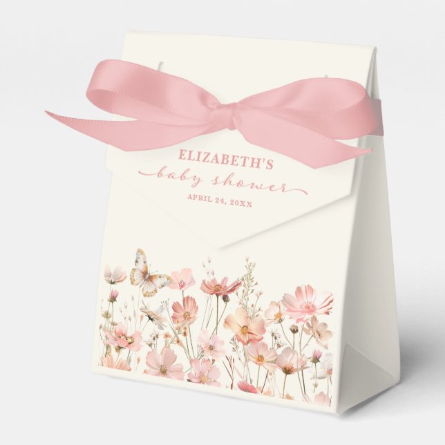 Wildblume Baby in Bloom Girl Babydusche Geschenkschachtel (Vorderseite)