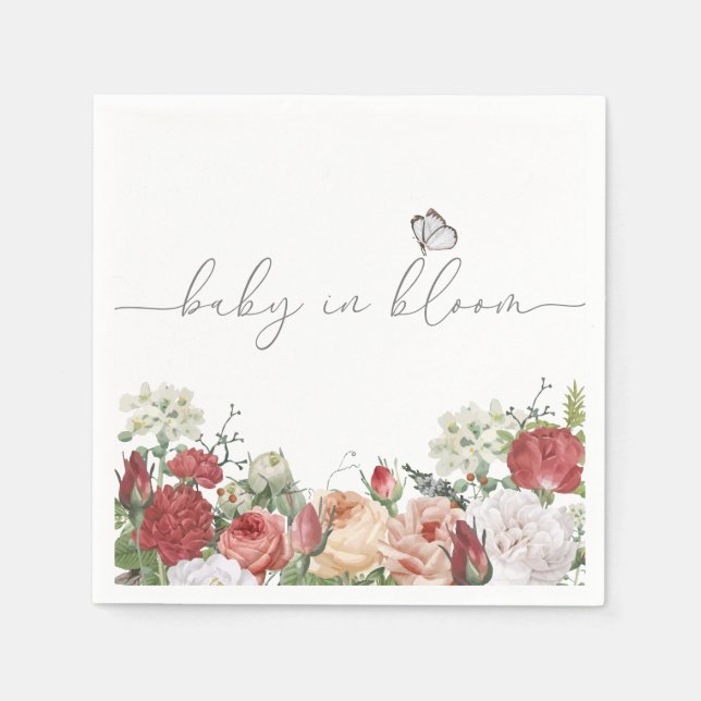 Wildblume Baby in Bloom Girl Serviette (Vorderseite)