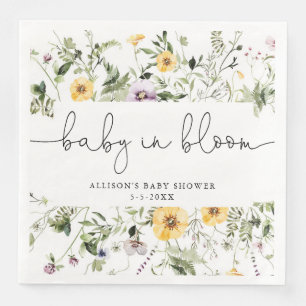 Wildblume Baby in Bloom Spring Floral Babydusche Serviette
