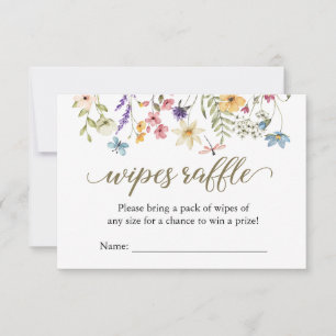 Wildblume Baby in Bloom Wipes Raffcard Einladung