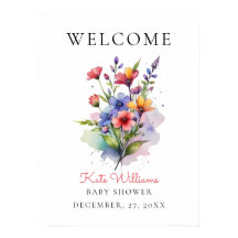 Wildblume Baby in bloßem Poster