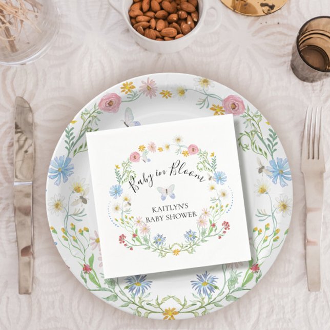 Wildblume Baby in Blumenwasser-Dusche Serviette (Von Creator hochgeladen)