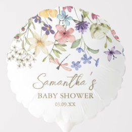 Wildblume Baby in Blütendusche Ballon