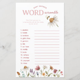 Wildblume Baby Shooter Word Scramble Game