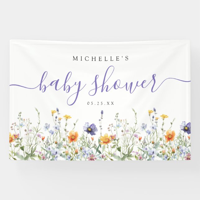 Wildblume Baby Showbanner Banner (Horizontal)