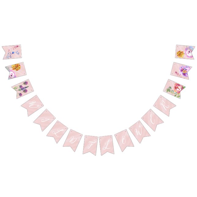 Wildblume Baby Showbanner Wimpelkette (Alle)