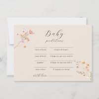 Wildblume Baby Shower Advisor Game
