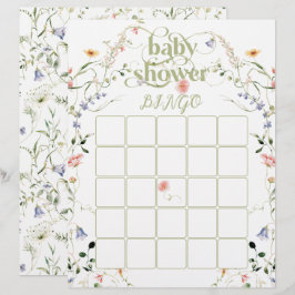 Wildblume Baby Shower Bingo Game