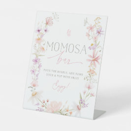 Wildblume Baby Shower Mimosa Bar Sockelschild
