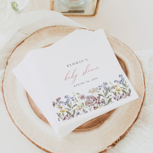 Wildblume Baby Showpaper Napkins Floral Girl Serviette